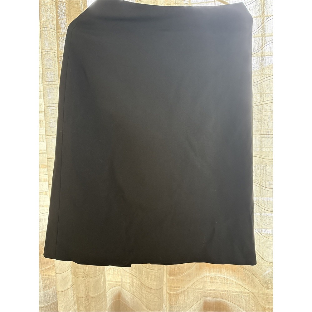 Women's PRADA Black PENCIL SKIRT Knee Length 46 ITALY Stretch Fully-Lined US 14